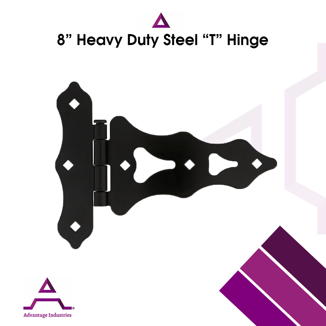 Advantage Industries 8" Heavy Duty Steel T Hinge (AD2001)