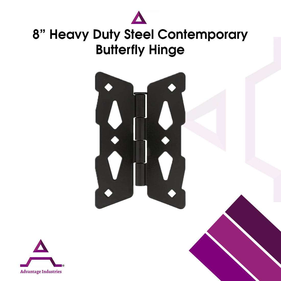 Advantage Industries 8" Decorative Contemporary Butterfly Hinge (AD2006)