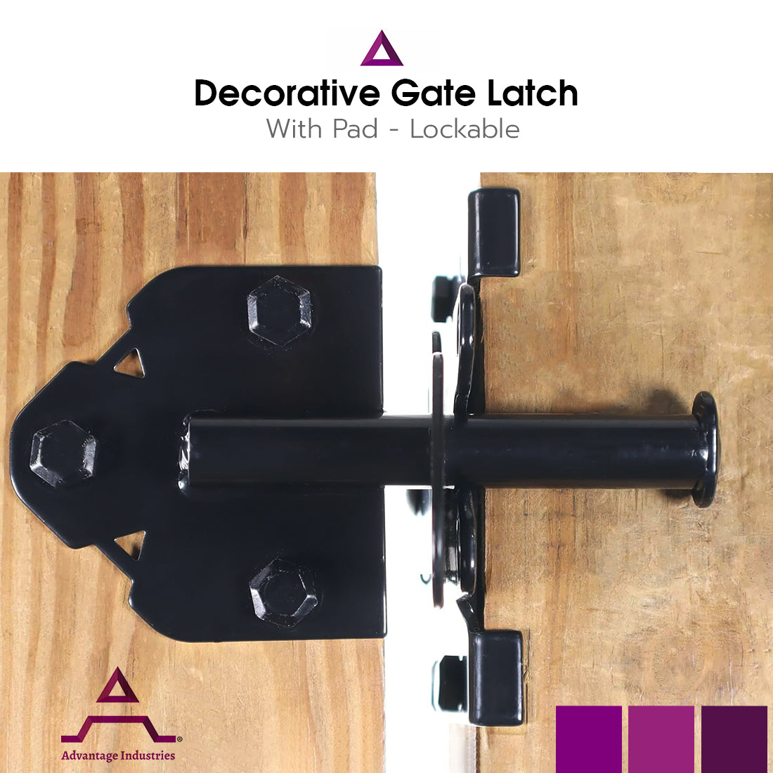 Advantage Industries Decorative Self-Closing Wood Latch (AD2010)