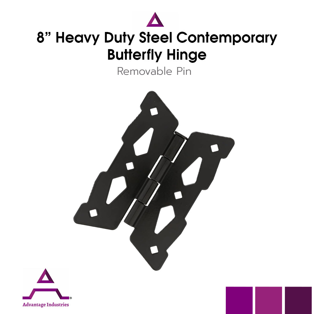 Advantage Industries 8" Decorative Contemporary Butterfly Hinge (AD2006)