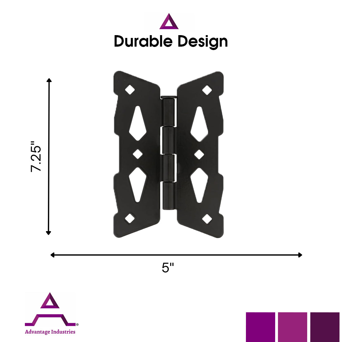 Advantage Industries 8" Decorative Contemporary Butterfly Hinge (AD2006)