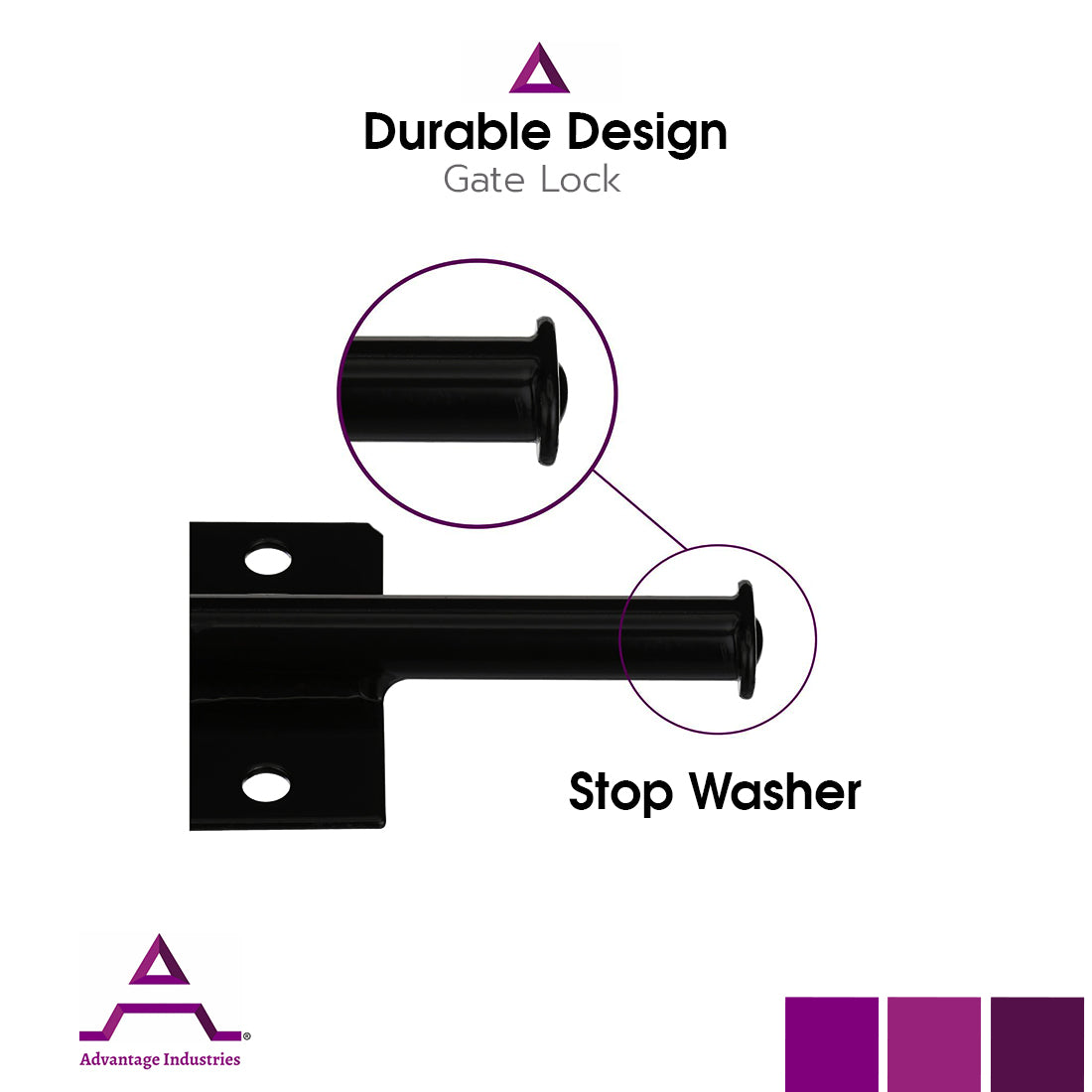 Advantage Industries Decorative Self-Closing Wood Latch (AD2010)