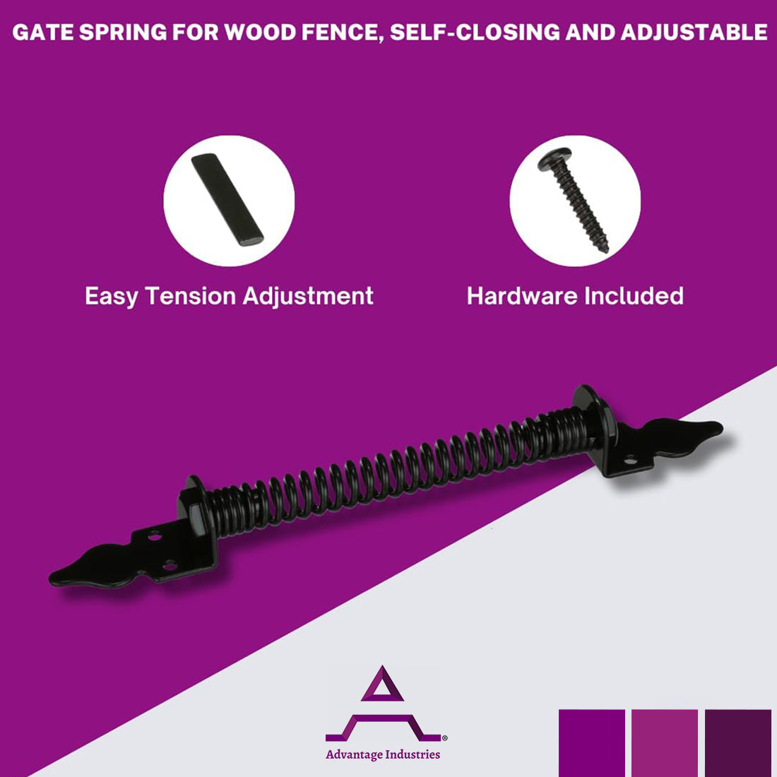 Advantage Industries 13.75" Heavy Duty Wood Gate Spring (AD2020)