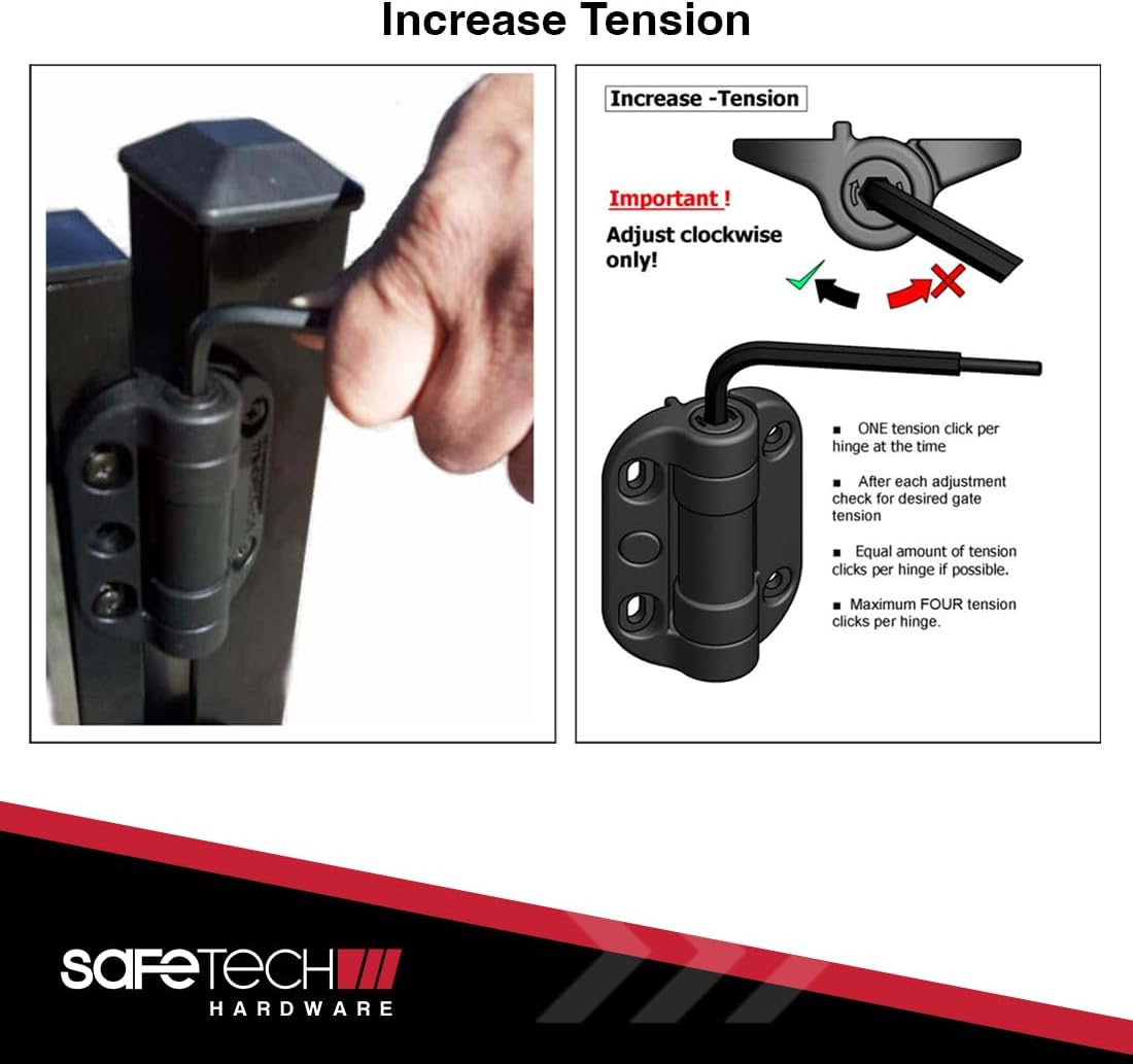 Safetech Hardware MegaKlik Self Closing Gate Hinge (SHH-135)