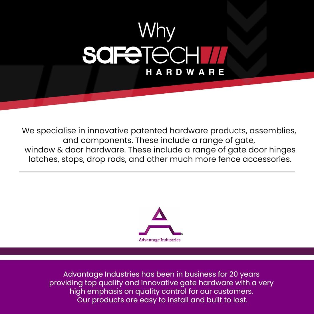 Safetech Hardware Polymer Gate Stop (SGSL)