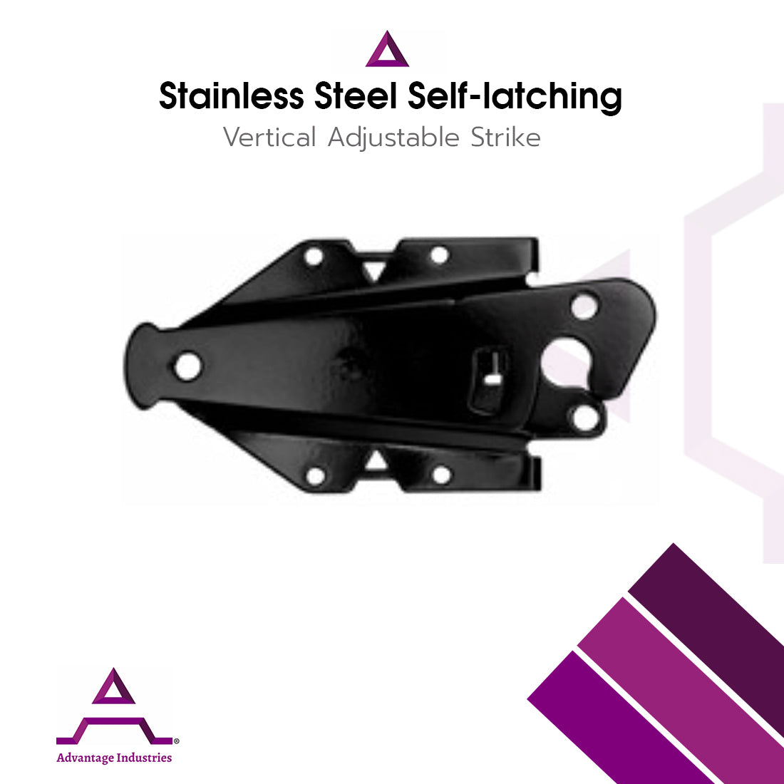 Advantage Industries Vertical Adjustable Striker Self-Latching Latch (AD1002-SL)